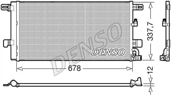 Радиатор кондиционера (Конденсатор) с осушителем DENSO DCN02001 (фото 1)