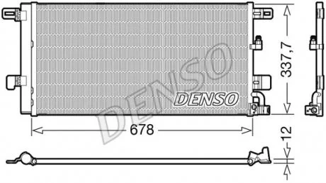 Радіатор кондиціонера (Конденсатор) з осушувачем DENSO DCN02001