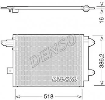Радиатор кондиционера (Конденсатор) с осушителем DENSO DCN02005