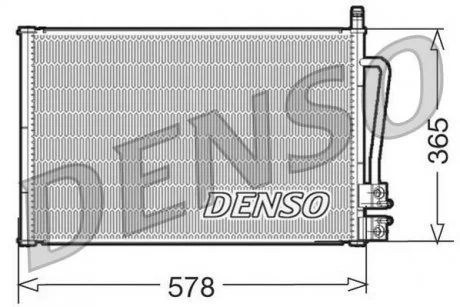 Радиатор кондиционера (Конденсатор) без осушителя DENSO DCN10008