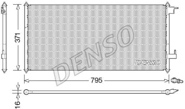 Радиатор кондиционера (Конденсатор) без осушителя DENSO DCN10030 (фото 1)