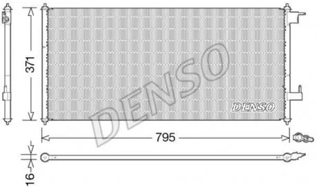 Радіатор кондиціонера (Конденсатор) без осушувача DENSO DCN10030