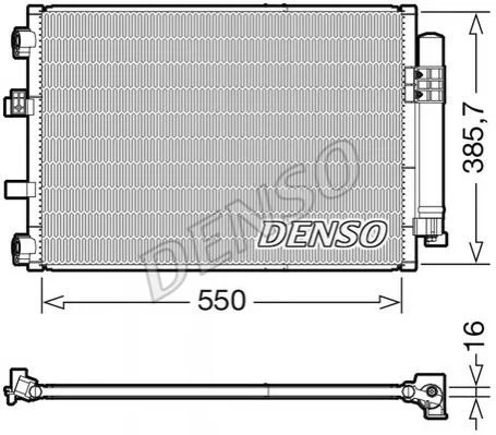 Радиатор кондиционера (Конденсатор) с осушителем DENSO DCN10043 (фото 1)