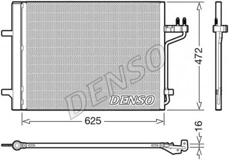 Радіатор кондиціонера (Конденсатор) з осушувачем DENSO DCN10047