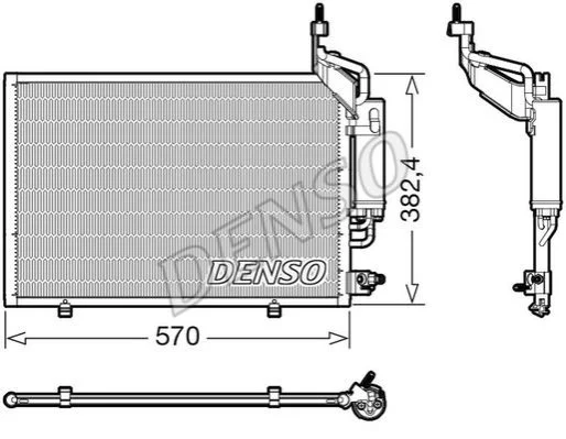 Радіатор кондиціонера (Конденсатор) з осушувачем DENSO DCN10050 (фото 1)