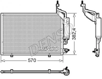 Радіатор кондиціонера (Конденсатор) з осушувачем DENSO DCN10050