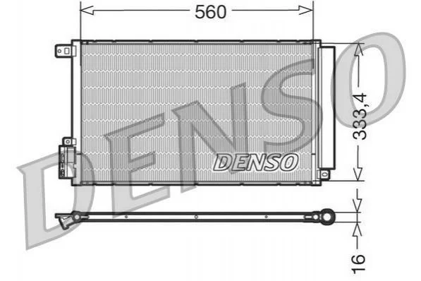 Радіатор кондиціонера (Конденсатор) з осушувачем DENSO DCN13109 (фото 1)