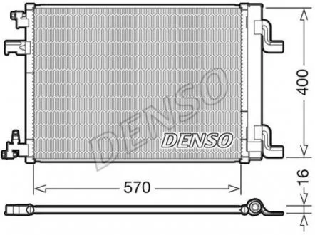 Радіатор кондиціонера (Конденсатор) з осушувачем DENSO DCN20001