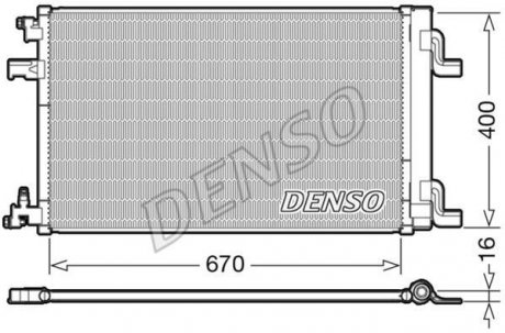 Радиатор кондиционера (Конденсатор) с осушителем DENSO DCN20002