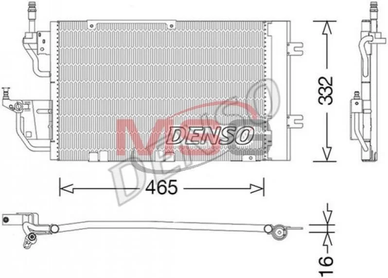 Радіатор кондиціонера (Конденсатор) з осушувачем DENSO DCN20037 (фото 1)