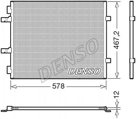 Радіатор кондиціонера (Конденсатор) без осушувача DENSO DCN20042 (фото 1)