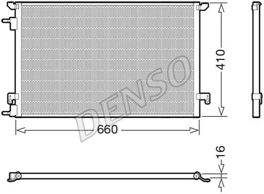 Радиатор кондиционера (Конденсатор) без осушителя DENSO DCN20045 (фото 1)