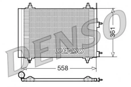 Радиатор кондиционера (Конденсатор) с осушителем DENSO DCN21015