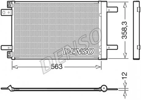 Радиатор кондиционера (Конденсатор) с осушителем DENSO DCN21032