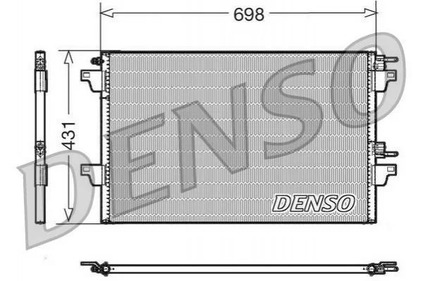 Радиатор кондиционера (Конденсатор) без осушителя DENSO DCN23022 (фото 1)