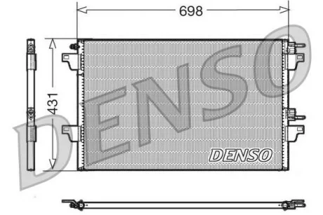 Радиатор кондиционера (Конденсатор) без осушителя DENSO DCN23022