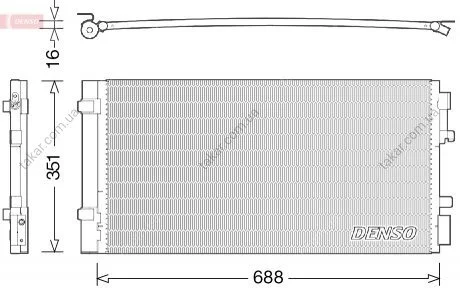 Радиатор кондиционера (Конденсатор) с осушителем DENSO DCN23038 (фото 1)