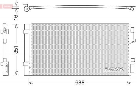 Радиатор кондиционера (Конденсатор) с осушителем DENSO DCN23038