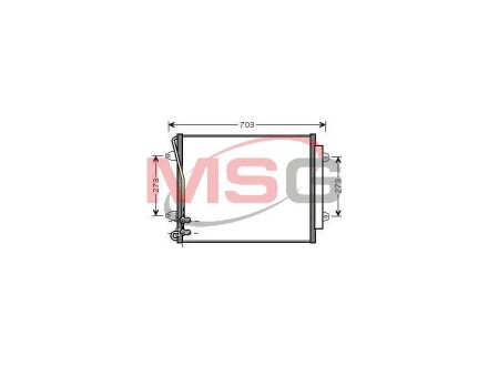 Конденсатор кондиціонера VW CC/Passat "1,4-3,6 "05-16 DENSO DCN32012