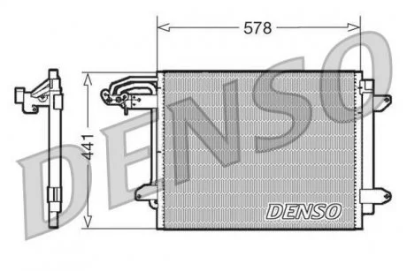 Радіатор кондиціонера (Конденсатор) з осушувачем DENSO DCN32030