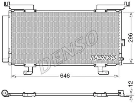 Радиатор кондиционера (Конденсатор) с осушителем DENSO DCN36004