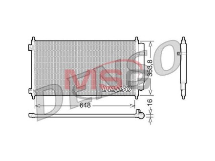 Конденсатор кондиціонера HONDA Accord/Crosstour DENSO DCN40010 (фото 1)