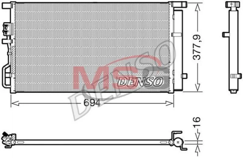 Радіатор кондиціонера (Конденсатор) з осушувачем DENSO DCN41019 (фото 1)