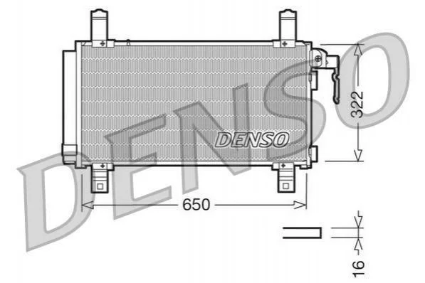 Радиатор кондиционера (Конденсатор) с осушителем DENSO DCN44006 (фото 1)
