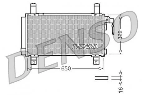 Радиатор кондиционера (Конденсатор) с осушителем DENSO DCN44006