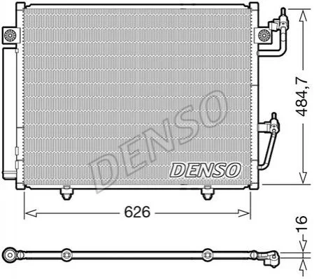 Радиатор кондиционера (Конденсатор) с осушителем DENSO DCN45009 (фото 1)