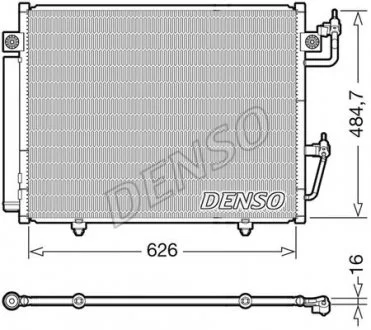 Радиатор кондиционера (Конденсатор) с осушителем DENSO DCN45009