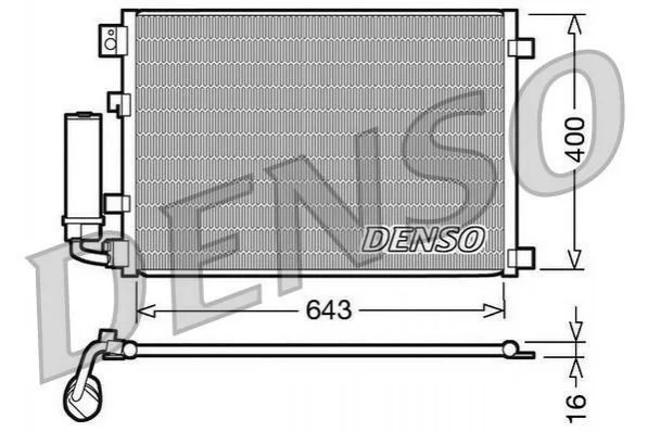 Радиатор кондиционера (Конденсатор) с осушителем DENSO DCN46002 (фото 1)