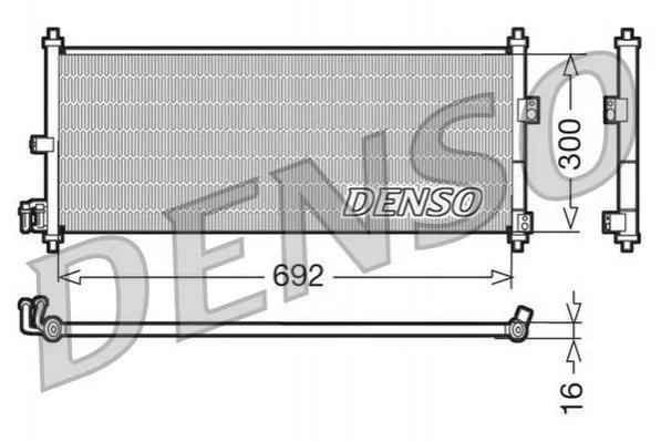 Радиатор кондиционера (Конденсатор) без осушителя DENSO DCN46011 (фото 1)