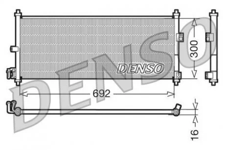Радиатор кондиционера (Конденсатор) без осушителя DENSO DCN46011