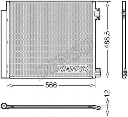 Радиатор кондиционера (Конденсатор) с осушителем DENSO DCN46026 (фото 1)