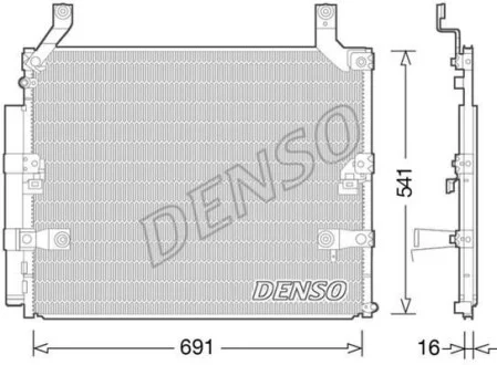 Радиатор кондиционера (Конденсатор) с осушителем DENSO DCN50032