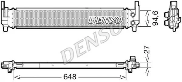 Интеркулер AUDI / VW / SEAT / SKODA A3 / Golf VII / Leon / Octavia 2012 - DENSO DRM02042 (фото 1)