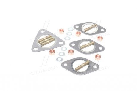 Р/к коллектора выпускного ЯМЗ 236 (крепёж на 1 головку, прокладки, гайки, шайбы, шпильки) Detalka 236-1008001