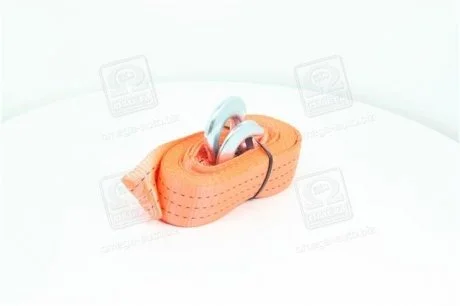 Трос буксировочный 3т. 50мм. 4,5 м. С-крюк, Polyester, оранжевый, <ДК> Dk-Дорожная Карта DK46-PE345