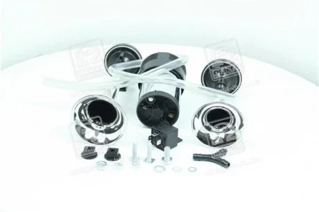 Сигнал дудка с компрессором 2шт хром 165/215мм 12V <ДК> Dk-Дорожная Карта SL-A1014C