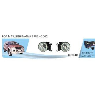 Фари дод. модель Mitsubishi Pajero Sport 1998-2008/MB-038/H3-12V55W/ел.проводка DLAA 00000013213