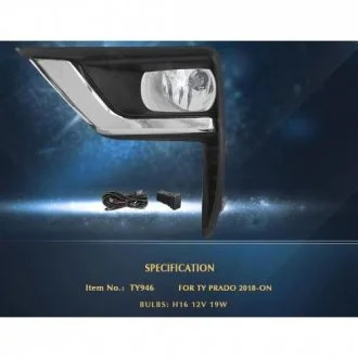 Фари дод. модель Toyota Prado FJ150 2017-20/TY-946A/H11-12V55W/ел.проводка DLAA 00000042640