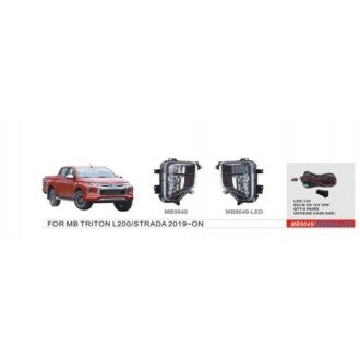 Фари дод. модель Mitsubishi Triton/L200/Pajero Sport 2018-/MB-9049LED/H8-12V35W+LED-8W/ел.проводка DLAA 00000048419