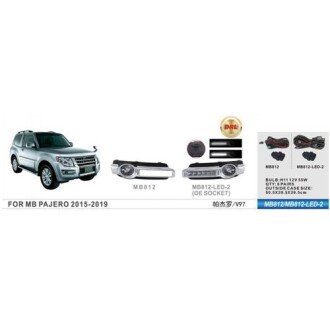 Фары доп. модель Mitsubishi Pajero 2014-19/MB-812/H11-12V55W/эл.проводка (MB-812) DLAA 00000051318