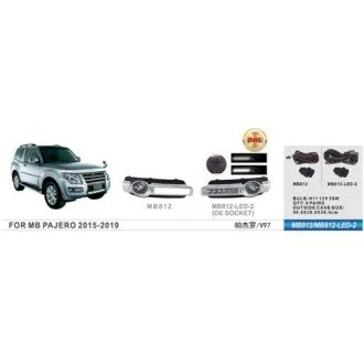 Фари дод. модель Mitsubishi Pajero 2014-19/MB-812/H11-12V55W/ел.проводка (MB-812) DLAA 00000051318