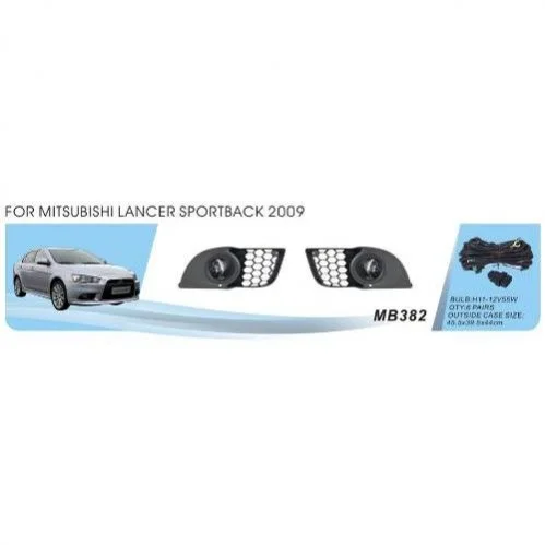 Фары доп. модель Mitsubishi Lancer Sportback 2008-15/MB-382/H11-12V55W/эл.проводка DLAA 00000055535 (фото 1)