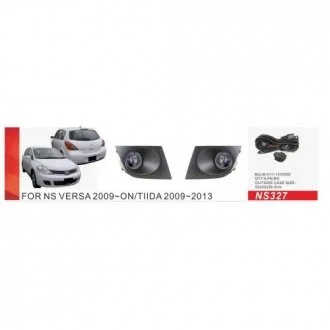 Фары доп. модель Nissan Tiida/Versa 2009-14/NS-327/H11-12V55W/эл.проводка DLAA 00000055536