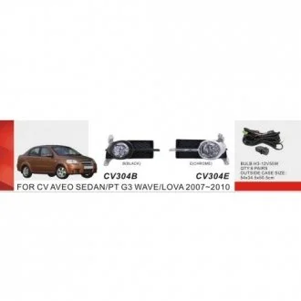 Фари дод. модель Chevrolet Aveo Sedan II/2006-12/CV-304E/H3-12V55W/eл.проводка DLAA 00000055637
