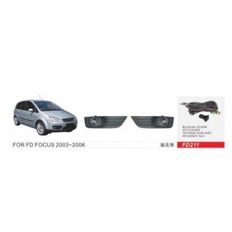 Фары доп. модель Ford Focus 2003-06/FD-211/H8-12V35W/эл.проводка (FD-211) DLAA 00000061832