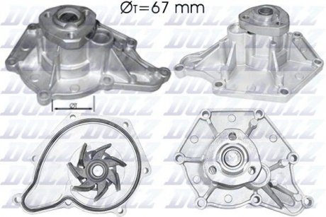 Водяний насос AUDI A4 A6 A8 Q7 / VW Phaeton (3D2) / Touareg (7LA, 7L6, 7L7) / / DOLZ A213 (фото 1)
